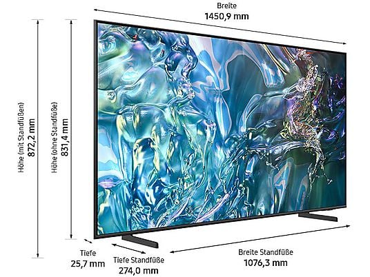 SAMSUNG GQ65Q60D QLED TV (Flat, 65 Zoll / 163 cm, UHD 4K, SMART TV, Tizen)