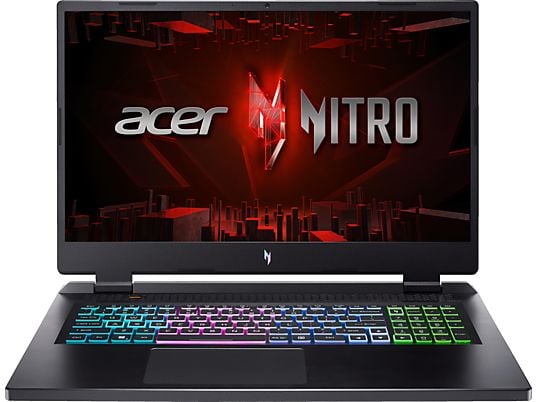 ACER Nitro 17 (AN17-51-74WP) mit 165 Hz Display mit RGB Tastaturbeleuchtung, Gaming Notebook, mit 17,3 Zoll Display, Intel® Core™ i7,i7-13620H Prozessor, 32 GB RAM, 1 TB SSD GeForce RTX™ 4060, Schwarz, Windows 11 Home (64 Bit)